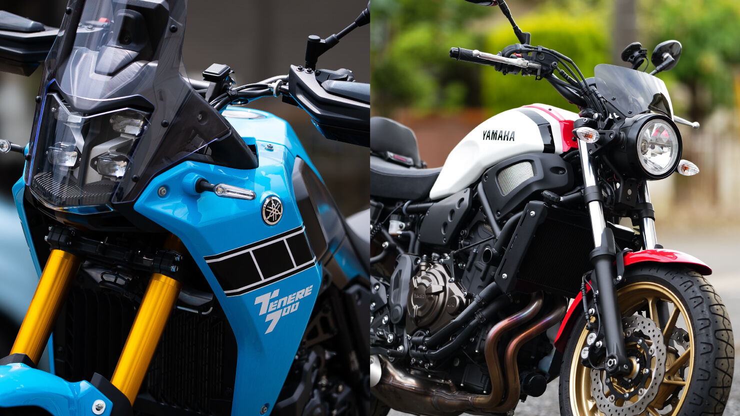  左：YAMAHA Tenere700　右：XSR700
